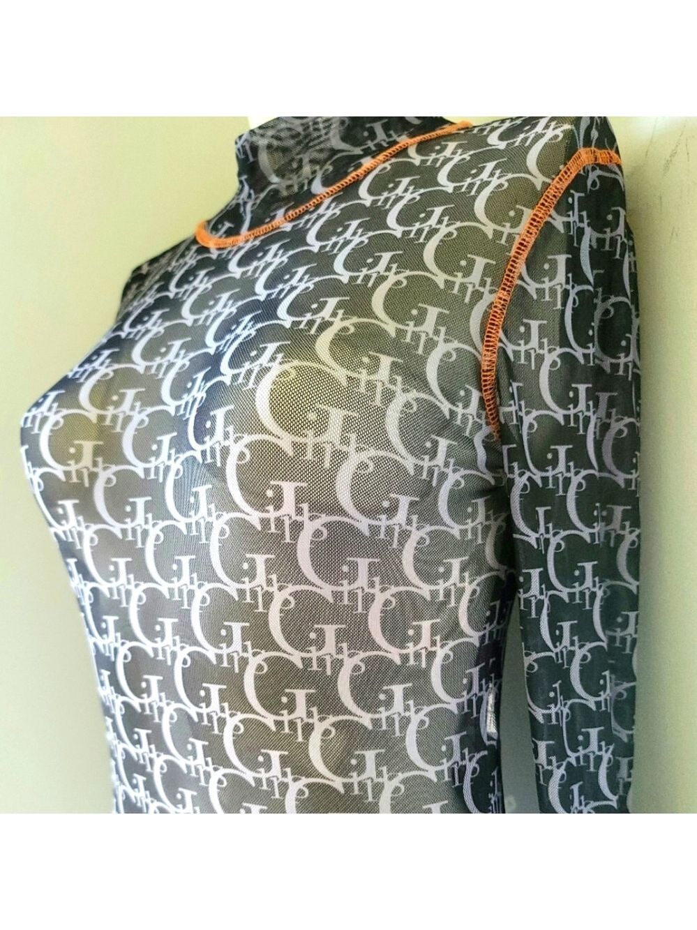 Forever 21 Printed Turtleneck Bodysuit Size M
